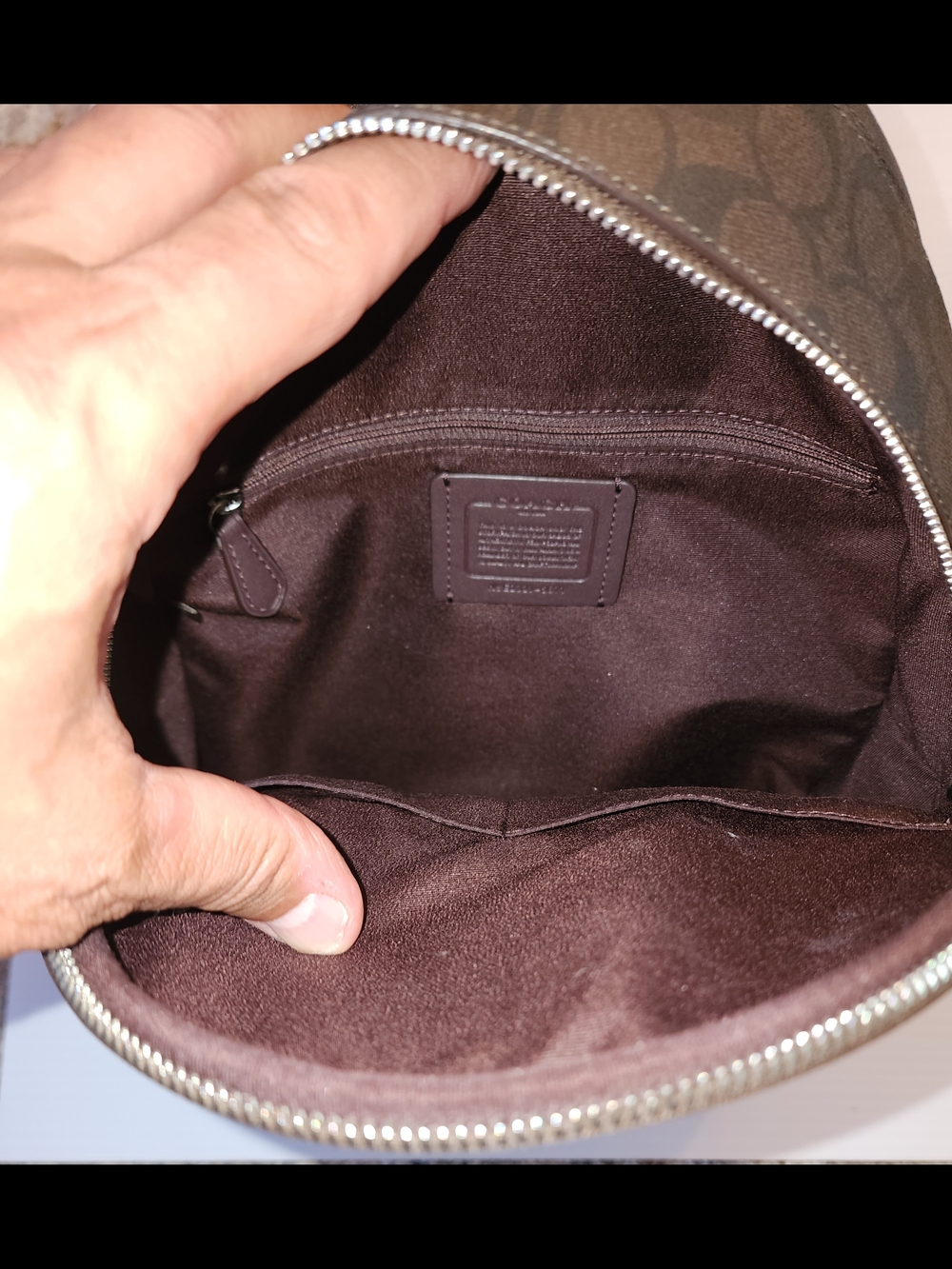Coach Court Signature Canvas Mini Backpack in Lavender and Brown. E2321-6671. - Picture 7 of 16